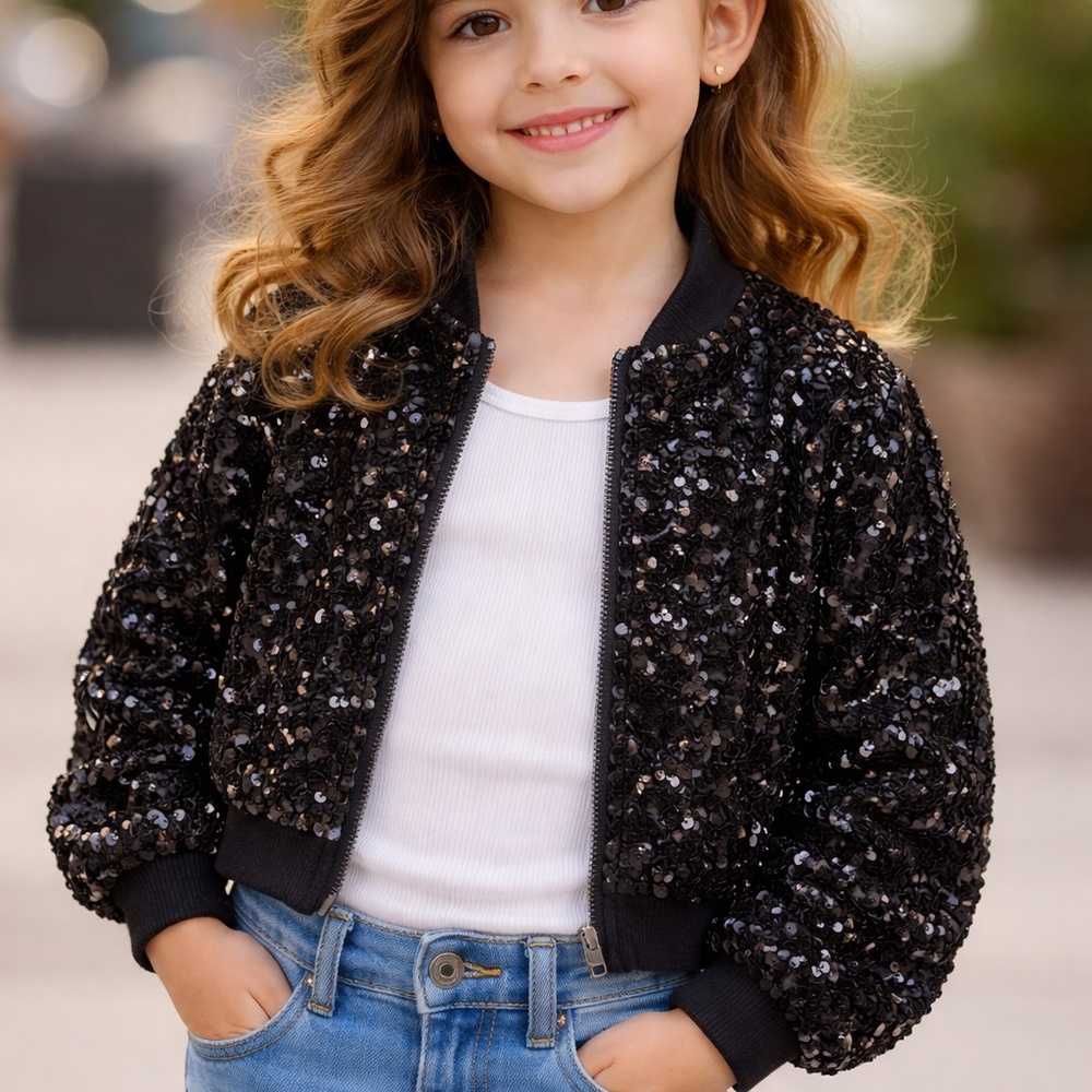 Zara Black Sequin Jacket